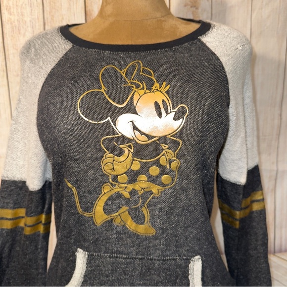 Disney Parks- Minnie Mouse Graphic Burnout thin Sweatshirt, Sz M​ - Picture 2 of 11